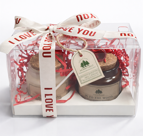 Set Quà Tặng 02 Nến Thơm Cao Cấp Aroma Forest-Nhiều Mùi 90g – hộp mica 